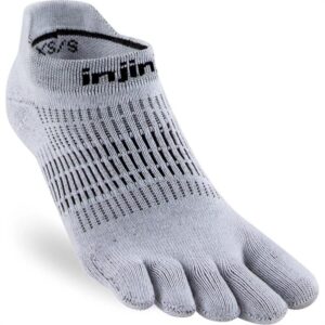 Calcetines Barefoot Run Lightweight No-Show Grey Mujer – Injinji